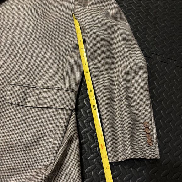 Vtg Ralph Lauren Sport Dillard’s Coat Blazer Brown Tweed Mens 48L Silk Wool Blnd - Picture 10 of 15